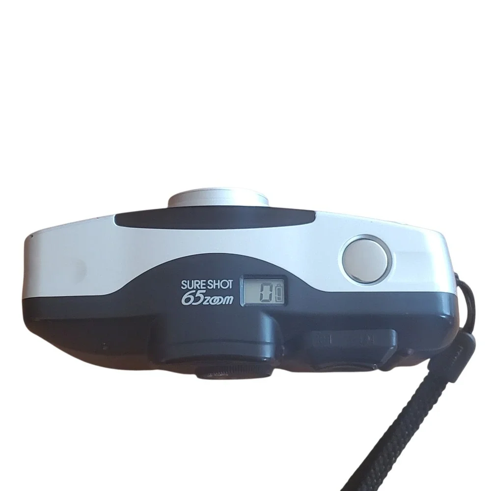 Canon Sure Shot 65 Zoom 35mm Film Camera Silver 38-65mm Lens with Strap WORKS - Picture 8 of 13
